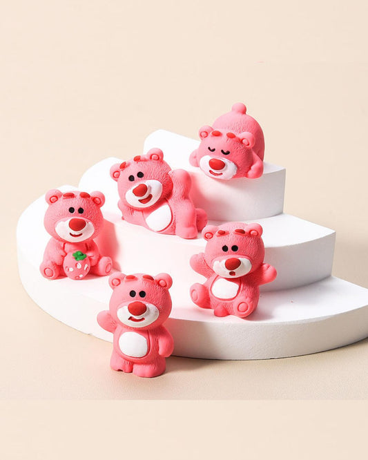 Cheerful Pink Bear Miniature