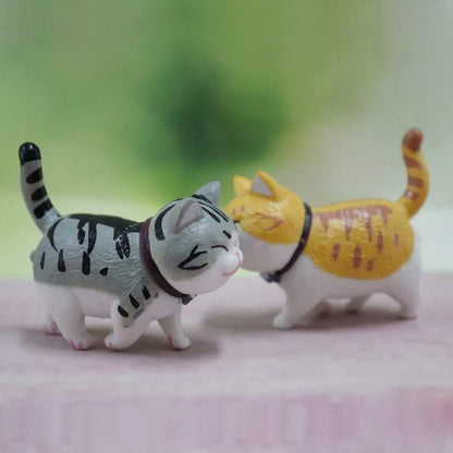 9 Pcs Cat Figurine Set