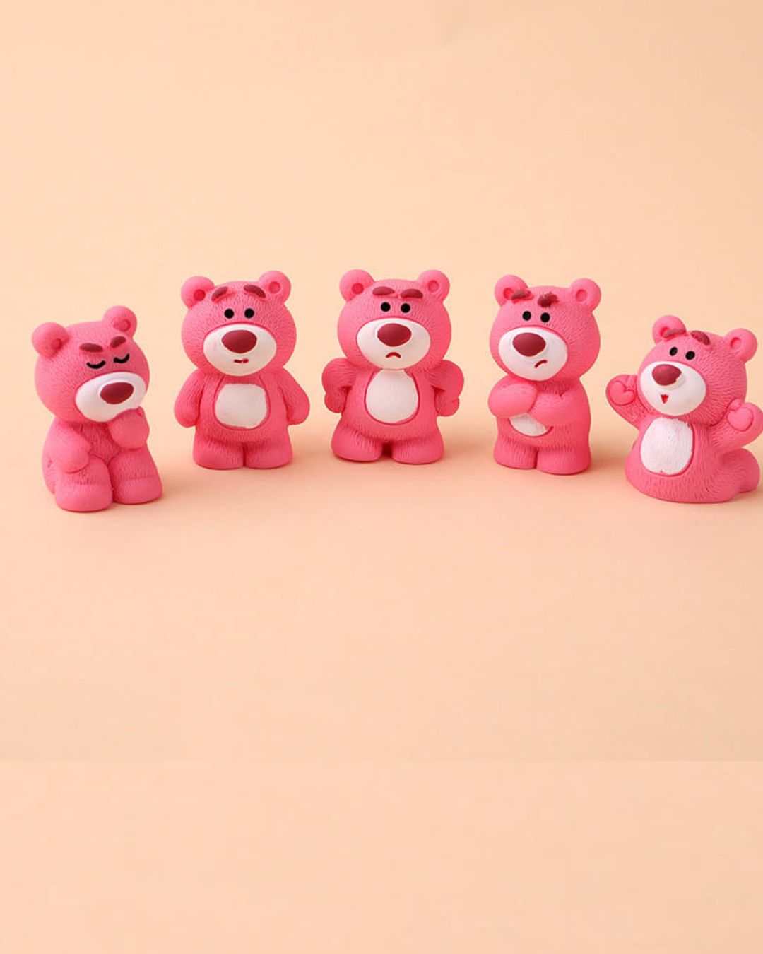 Cheerful Pink Bear Miniature