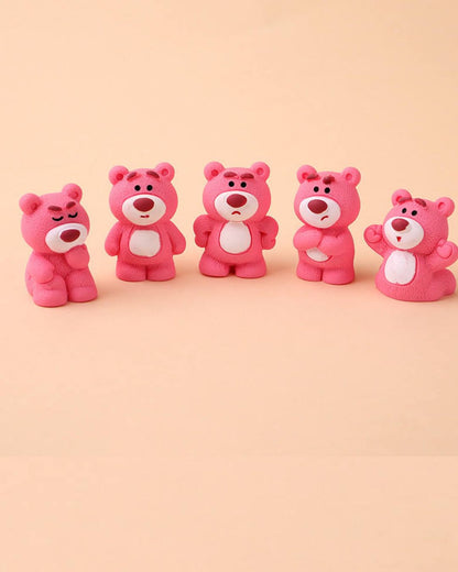 Cheerful Pink Bear Miniature