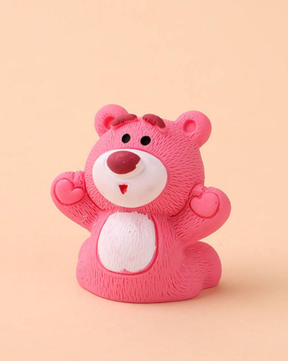 Cheerful Pink Bear Miniature