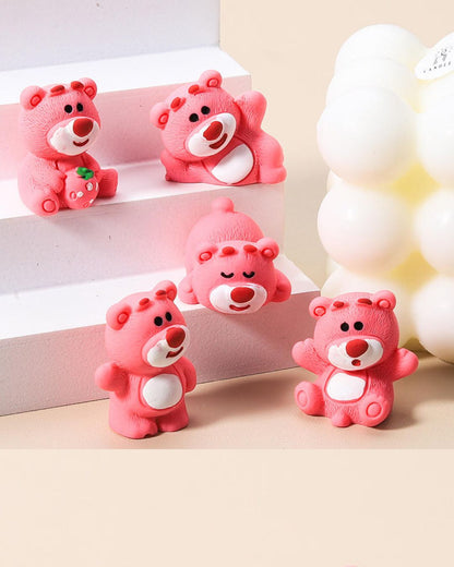 Cheerful Pink Bear Miniature