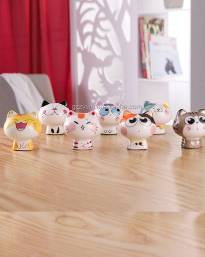 Adorable Cartoon Cat Miniatures