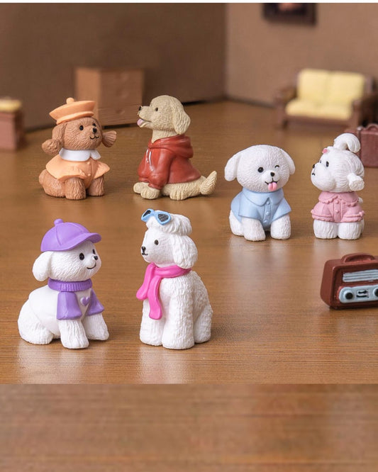 Adorable Dog Character Figurines