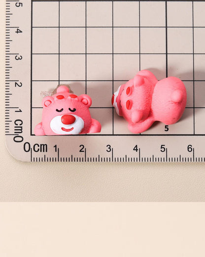 Cheerful Pink Bear Miniature