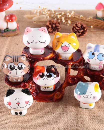 Adorable Cartoon Cat Miniatures